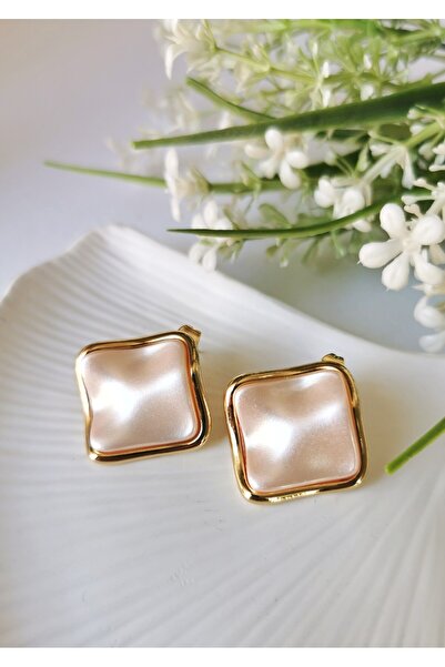 Halley Concept Luna Detailed Steel Earrings 2X2 cm – Pink