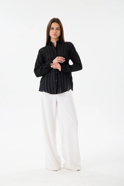 Reji Glittered Striped Shirt