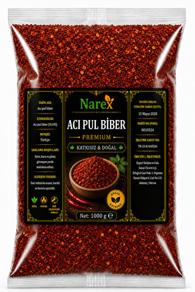 NAREX Acı Pul Biber 1 Kg Doğal Premium Kalite