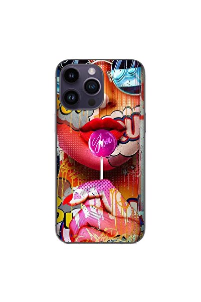 OEM Husa compatibila cu Apple iPhone 14 Pro Max Silicon Gel Tpu Model Pop Art...