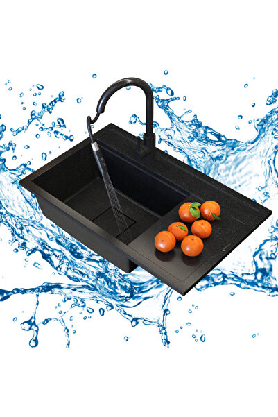 Granitan Chiuveta Granit Rendo Multicolor, 800x500mm, adancime 220mm, pachet ...