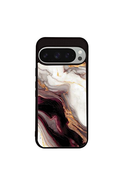 Sonique Θήκη Marble Series για Google Pixel 9 Pro 5G Μπορντώ