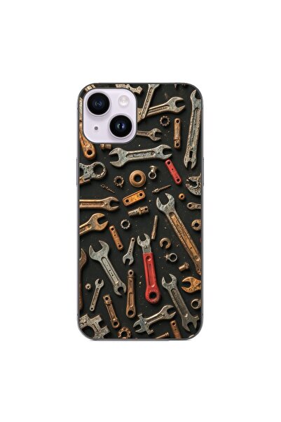 OEM Husa compatibila cu Apple iPhone 14 Silicon Gel Tpu Model Mechanic Tools ...
