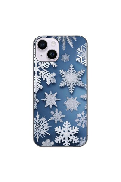 OEM Husa compatibila cu Apple iPhone 14 Silicon Gel Tpu Model Fulgi de Zapada