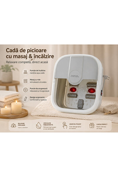 OEM Cadă Pliabilă pentru Masajul Picioarelor cu Încălzire, Bule și Role de Masaj