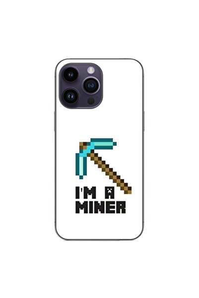 OEM Husa compatibila cu Apple iPhone 15 Pro Max Silicon Gel Tpu Model Minecra...
