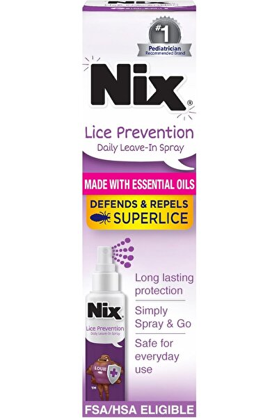 Nix Lice Prevention Spray for Kids, A Daily Leave-In Conditioning Spray to Re...