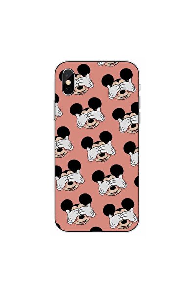 OEM Husa compatibila cu Apple iPhone X Silicon Gel Tpu Model Mickey Pattern P...