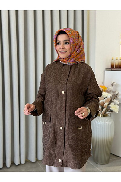 Armine TREND DESENLİ CEKET KAHVERENGİ