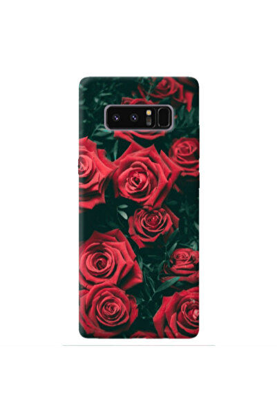 Other Samsung Note 8 Red Roses Transparent Silicone TPU Θήκη