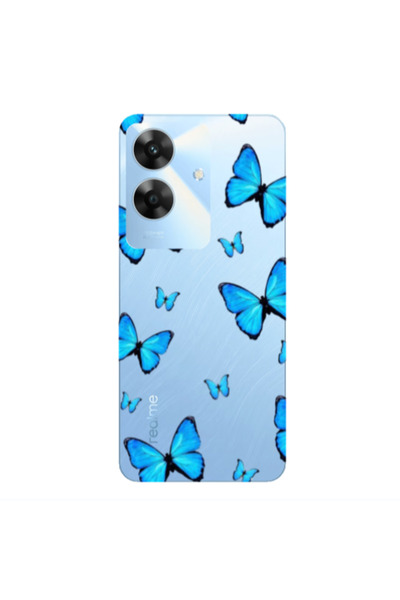 Other Realme Note 60 Mix Butterfly Transparent Silicone TPU Θήκη