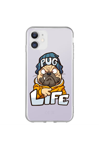 Other Apple iPhone 12 Pug Life 2 Transparent Silicone TPU Θήκη