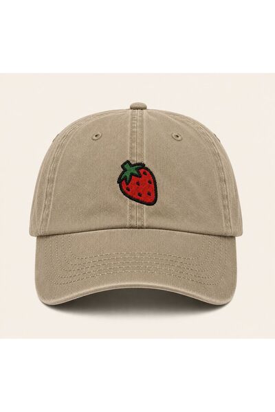 WeavedCo Minimal Strawberry Figured Vintage Washed Hat
