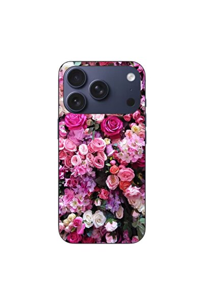 OEM Husa compatibila cu Apple iPhone 17 Pro Silicon Gel Tpu Model Trandafiri Roz