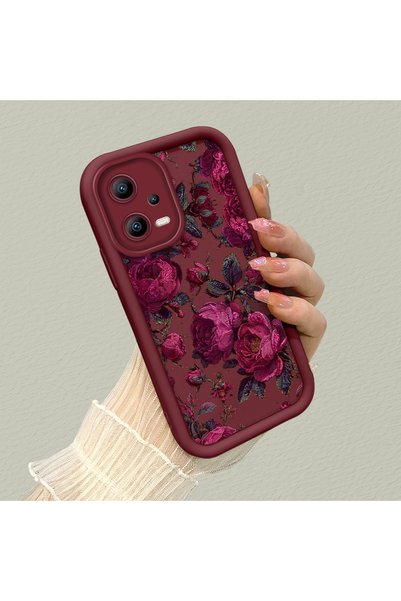 ARTISHELL Redmi Note 12 5G Uyumlu Şık çiçek desenli, dayanıklı silikon telefo...