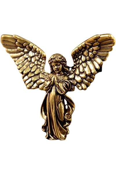 Generic Antique Brass Guardian Angel Figurine – 4.5 cm Height | Vintage-Style...