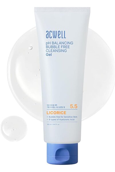 Acwell Hydrating Facial Cleansing Gel for Sensitive Skin, Hyaluronic Acid and...