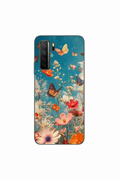 OEM Θήκη συμβατή με Huawei P40 Lite 5G από σιλικόνη gel TPU με σχέδιο λουλουδ...