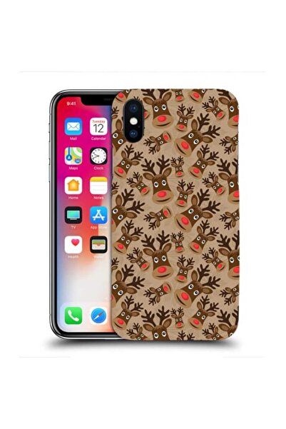 OEM Husa compatibila cu Apple iPhone X Silicon Gel Tpu Model Rudolf Pattern