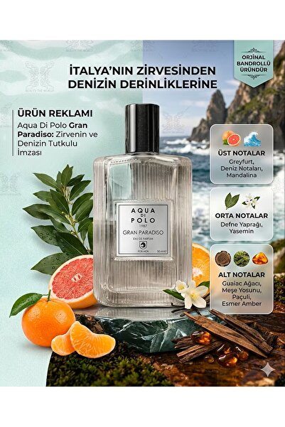 Aqua Di Polo 1987 Aqua Di Polo Gran Paradiso Sport 50 ml Özel Seri ve Orijina...