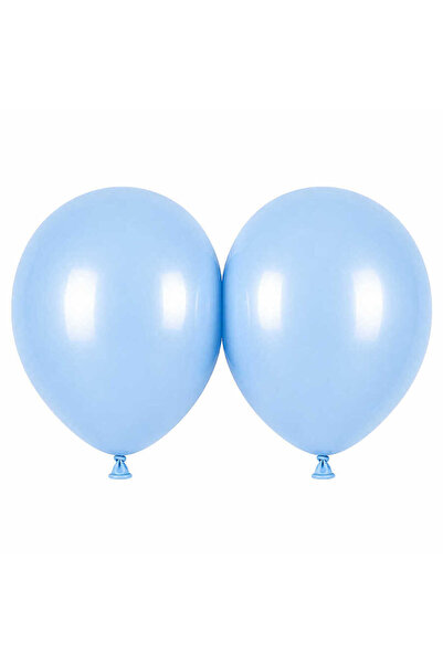 BeySüS Blue Color Latex Macaron Balloon (45 cm) - 2 Pieces