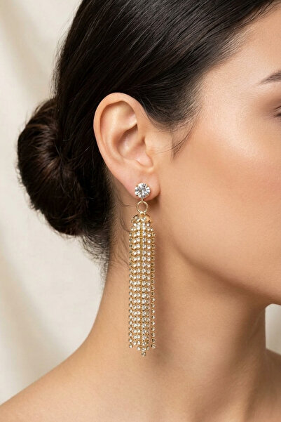 PETEK AKSESUAR Waterway Hanging Stone Earrings 8 Cm.