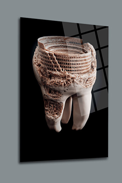 glassartdesign Diş Cam Tablo-1 Diş Polikliniği Tablosu