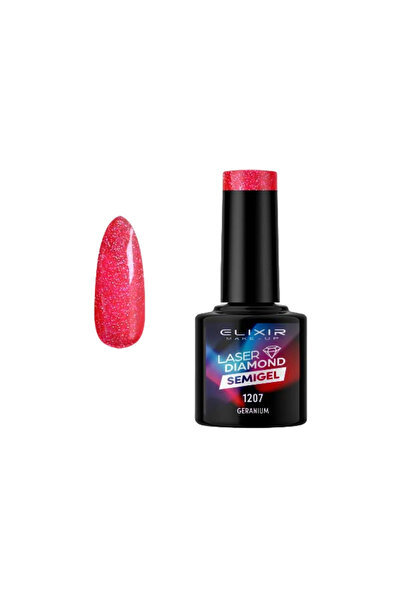 Elixir LASER DIAMOND SEMI GEL (ΗΜΙΜΟΝΙΜΟ ΒΕΡΝΙΚΙ) -1207 (GERANIUM) 8ML