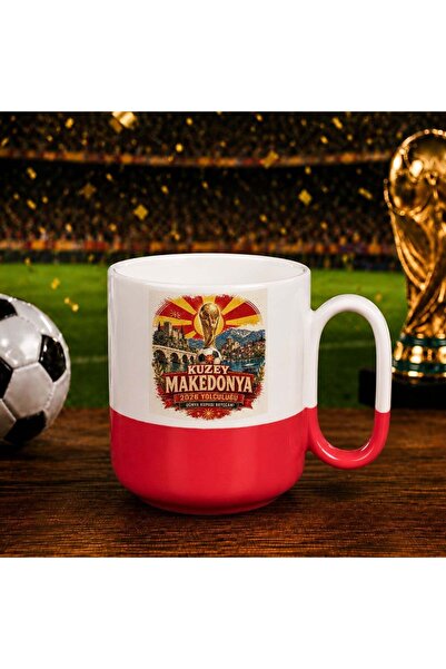 Bk Gift كأس جويفول الأحمر بتصميم كأس العالم لكرة القدم بتصميم مشجعي شمال ميكا...