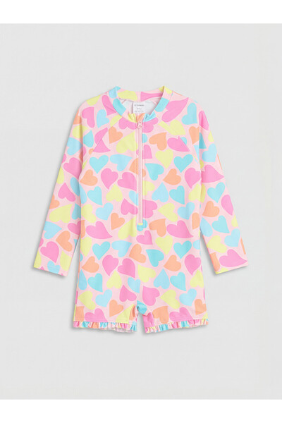 LC Waikiki LCW Kids Pembe Uv Korumalı Kız Çocuk Mayo