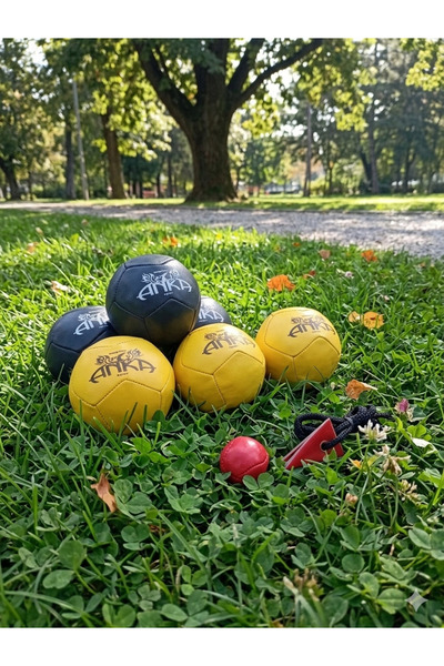 özgün anka Deri Bocce Top Seti – 6’lı Renkli Profesyonel Bocce Oyunu