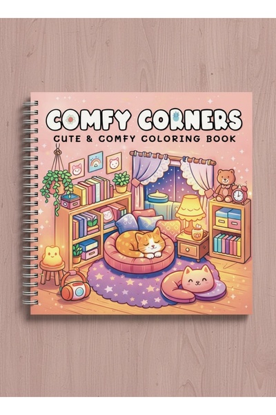 Comfy Corners Boyama Kitabı KALIN SAYFALAR(21x21cm)