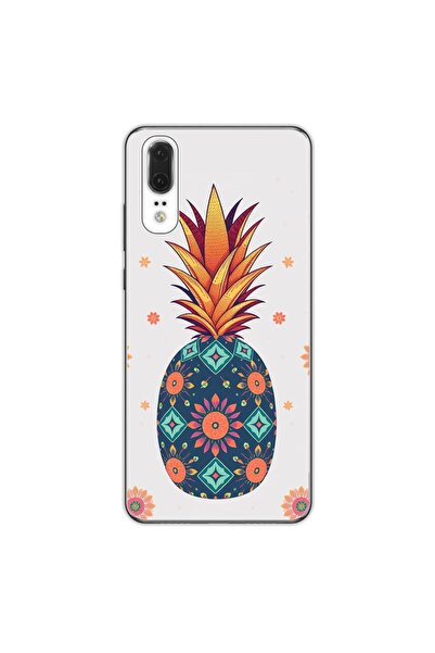 OEM Husa compatibila cu Huawei P20 Silicon Gel Tpu Model Floral Pineapple