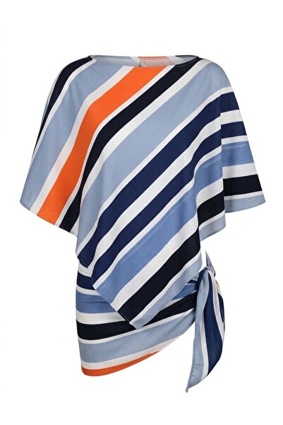 AQUELLA Textured colorful poncho pareo set