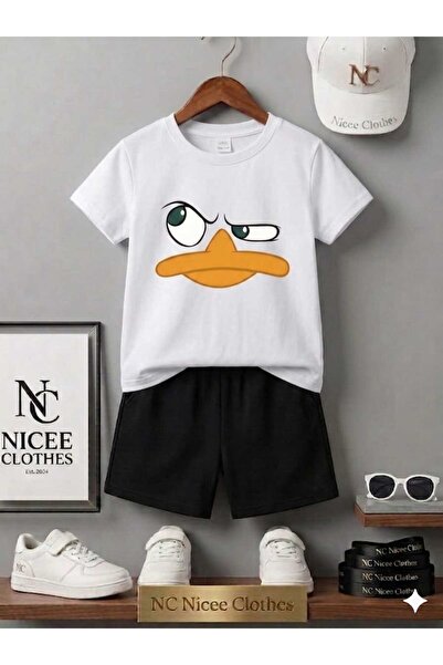 NC Nicee Clothes LETNJA DEČJA MAJICA I KRATKE HLAČE UNISEKS (OTISAK LICA DAFI...