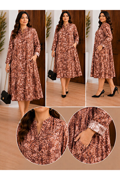 MENSAR OTANTİK Doyma Viscose Shirt Dress Height 125 cm Chest 135 cm Waist 150 cm