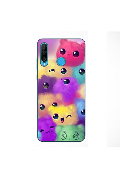 OEM Husa compatibila cu Huawei P30 Lite Silicon Gel Tpu Model Pufosi Colorati