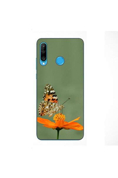 OEM Θήκη συμβατή με Huawei P30 Lite από σιλικόνη gel TPU με σχέδιο πεταλούδας