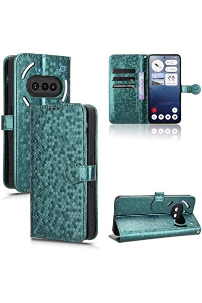 Generic حافظة جلدية واقية بتصميم خلية النحل لهاتف Nothing Phone 3a من بوراك (...