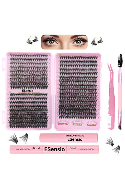 ESensio Set gene false 680Q, 30D 40D 50D, 680 lashes, reutilizabile cu aplica...