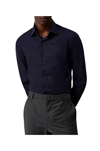Calvin Klein Ανδρικό Πουκάμισο Navy Μπλε K10K109509-CHW