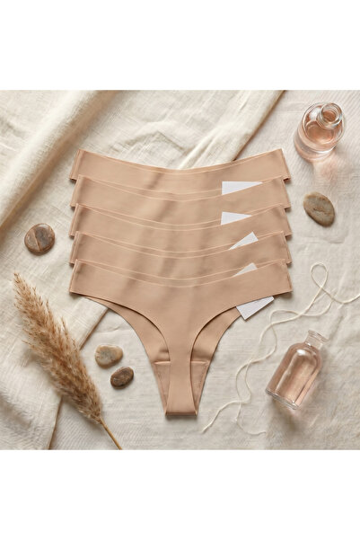 LavAura Lazer Kesim Dikişsiz İz Yapmayan 5'li Paket String-Tanga İç çamaşırı ...
