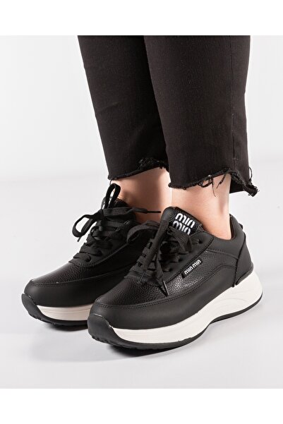 ALOGO Women's Black Sneakers Made of Eco- Leather Picuu
