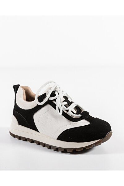 ALOGO Women's White Sneakers Made of Pkki Eco- Leather