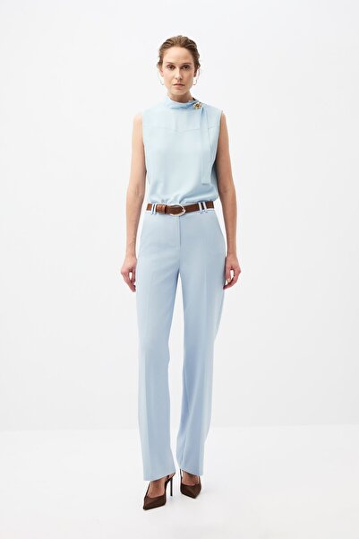 shnwomen Mavi Beli Lastikli Pantolon