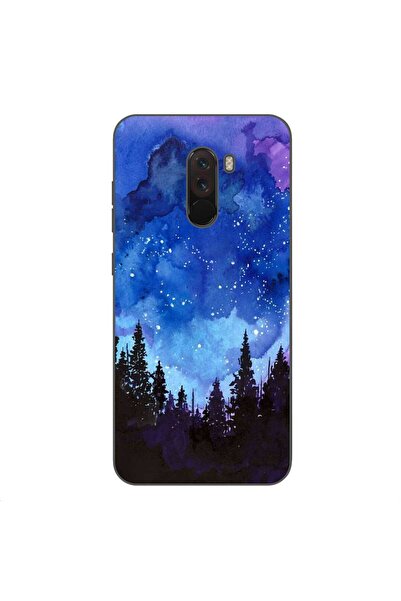OEM Case compatible with Xiaomi Pocophone F1 Silicone Gel Tpu Model Night Forest