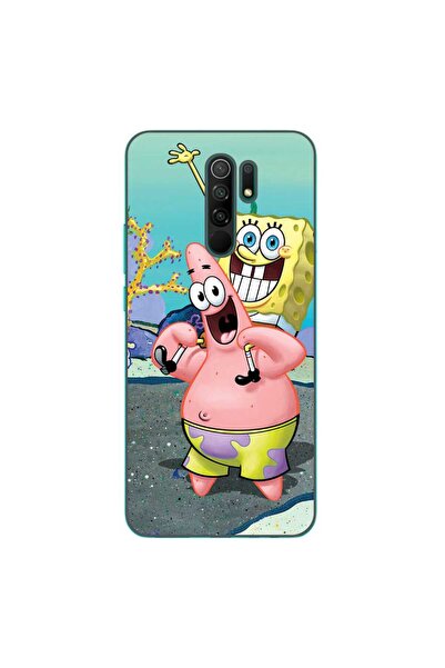 OEM Калъф, съвместим с Xiaomi Redmi 9, силиконов гел TPU, с мотив Спонджбоб