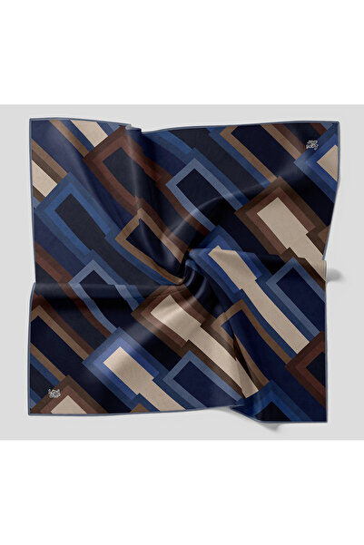 Levidor Crystal Scarf Deep Square Navy Blue