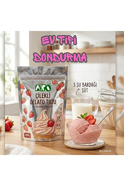 Aro Çilekli Dondurma tozu, Ev Tipi Dondurma Tozu
