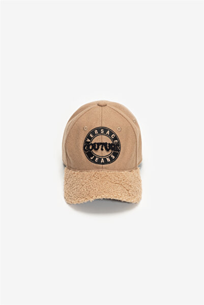 VERSACE JEANS COUTURE Wool Teddy Erkek Baseball Şapka Taba